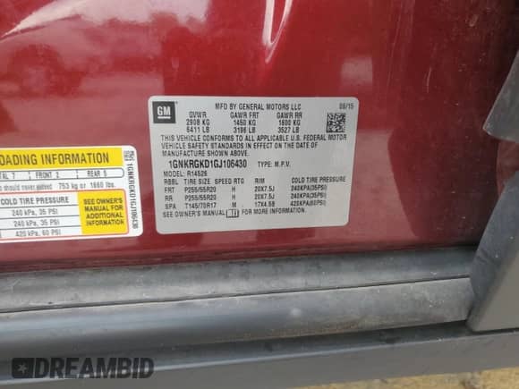 2016 Chevrolet Traverse LT with VIN 1GNKRGKD1GJ106430, listed as a Copart auction lot 86542645 with Not provided miles and Salvage title. Bid and sale history available at DreamBid. Image 12.