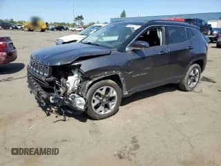 2019 Jeep Compass Limited with VIN 3C4NJDCB2KT665964, listed as a Copart auction lot 80157785 with 52,458 mi miles and Clean title. Bid and sale history available at DreamBid. Image 1.