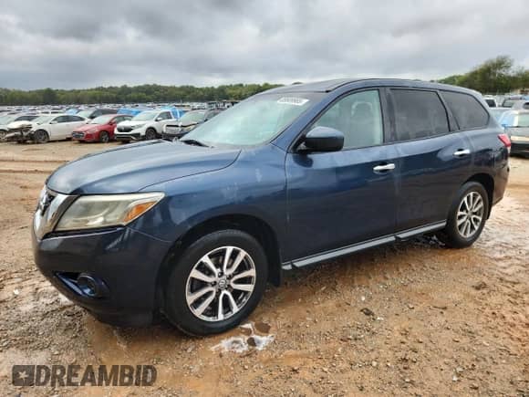 2014 Nissan Pathfinder Platinum with VIN 5N1AR2MNXEC692667, listed as a Copart auction lot 85509985 with 161,602 mi miles and Salvage title. Bid and sale history available at DreamBid. Image 1.