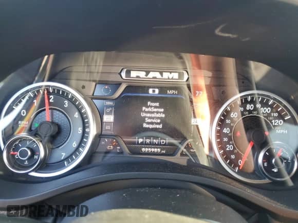 2024 Ram 1500 Big Horn with VIN 1C6RREFG4RN183974, listed as a Copart auction lot 69483195 with 25,985 mi miles and Non repairable. Bid and sale history available at DreamBid. Image 9.