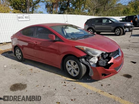 2016 Hyundai Elantra Limited with VIN KMHDH4AE5GU547680, listed as a Copart auction lot 82447985 with 128,607 mi miles and Clean title. Bid and sale history available at DreamBid. Image 4.