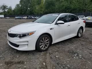 2016 Kia Optima EX with VIN 5XXGU4L37GG010498, listed as a Copart auction lot 81888195 with 71,636 mi miles and Salvage title. Bid and sale history available at DreamBid. Image 1.