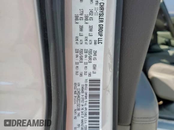 2012 Dodge Durango SXT with VIN 1C4RDHAG3CC152198, listed as a Copart auction lot 80168535 with 202,050 mi miles and Clean title. Bid and sale history available at DreamBid. Image 13.