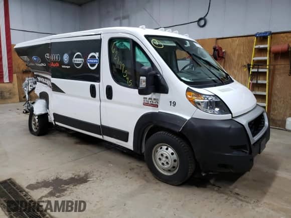 2019 Ram ProMaster Cargo with VIN 3C6TRVAG1KE509155, listed as a Copart auction lot 62177545 with 258,750 mi miles and Non repairable. Bid and sale history available at DreamBid. Image 4.