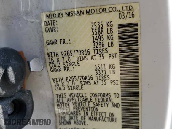 2016 Nissan Frontier Desert Runner с VIN 1N6AD0CU5GN754495, выставлен на аукционе Copart как лот 82643705 с пробегом 278 091 миль миль и Списание • Salvage title. История ставок и продаж доступна на DreamBid. Изображение 12.