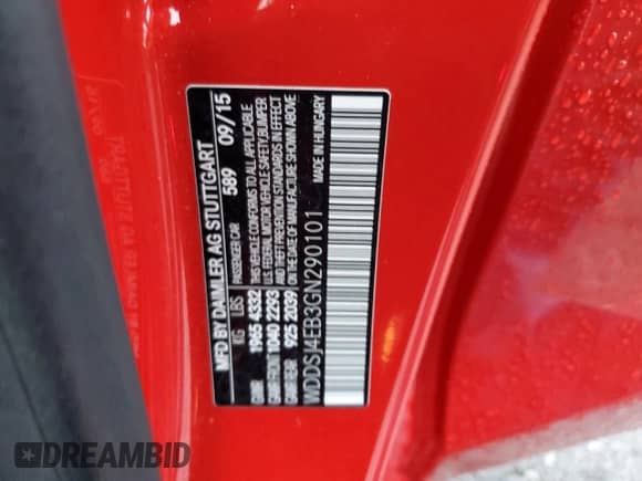 2016 Mercedes-Benz CLA 250 с VIN WDDSJ4EB3GN290101, выставлен на аукционе Copart как лот 83849785 с пробегом 65 683 миль миль и Списание • Salvage title. История ставок и продаж доступна на DreamBid. Изображение 12.