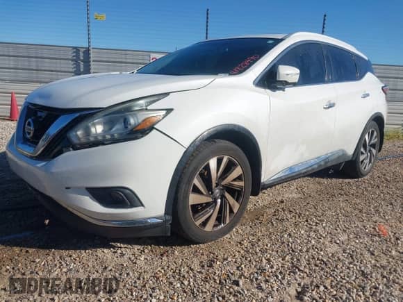 2015 Nissan Murano Platinum with VIN 5N1AZ2MG7FN265552, listed as a IAAI auction lot 41828490 with 211,465 mi miles and . Bid and sale history available at DreamBid. Image 2.