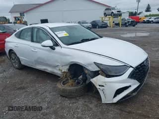 2023 Hyundai Sonata SEL with VIN KMHL64JAXPA330223, listed as a IAAI auction lot 43041996 with 21,445 mi miles and . Bid and sale history available at DreamBid. Image 1.