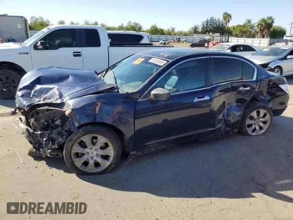 2009 Honda Accord EX-L with VIN 1HGCP36839A036152, listed as a Copart auction lot 85346665 with 218,368 mi miles and Salvage title. Bid and sale history available at DreamBid. Image 1.
