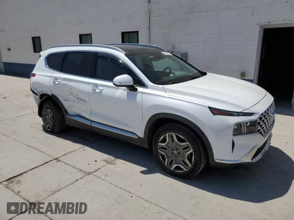 2021 Hyundai Santa Fe Limited with VIN 5NMS4DAL7MH308642, listed as a Copart auction lot 65938585 with 24,372 mi miles and Salvage title. Bid and sale history available at DreamBid. Image 4.