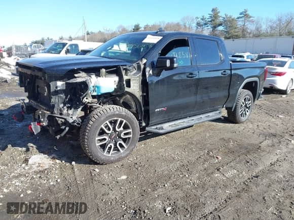 2020 GMC Sierra 1500 AT4 with VIN 3GTP9EED0LG159646, listed as a IAAI auction lot 41456858 with 47,105 mi miles and . Bid and sale history available at DreamBid. Image 2.