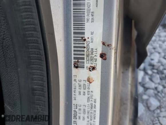 2013 Chrysler 200 Touring z VIN 1C3CCBBG1DN659423, wystawiony jako Copart lot #72021545 z przebiegiem Nie podano mil oraz Szkoda całkowita • Salvage title. Historia ofert i sprzedaży dostępna na DreamBid. Obrazek 12.