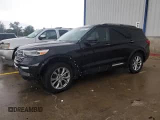 2021 Ford Explorer Limited z VIN 1FMSK8FH9MGA60074, wystawiony jako Copart lot #82080075 z przebiegiem 82 380 mil mil oraz Szkoda całkowita • Salvage title. Historia ofert i sprzedaży dostępna na DreamBid. Obrazek 1.