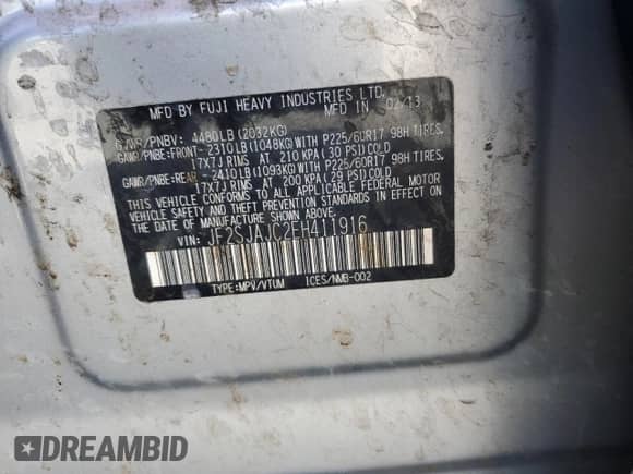 2014 Subaru Forester Limited z VIN JF2SJAJC2EH411916, wystawiony jako Copart lot #80329815 z przebiegiem 146 476 mil mil oraz Czysty tytuł • Clean title. Historia ofert i sprzedaży dostępna na DreamBid. Obrazek 13.