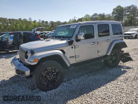 2021 Jeep Wrangler Unlimited Sahara with VIN 1C4JJXP67MW686559, listed as a Copart auction lot 52409305 with 43,902 mi miles and Salvage title. Bid and sale history available at DreamBid. Image 1.