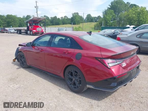 2024 Hyundai Elantra N Line z VIN KMHLR4DF2RU795871, wystawiony jako IAAI lot #42513157 z przebiegiem 35 799 mil mil oraz . Historia ofert i sprzedaży dostępna na DreamBid. Obrazek 3.