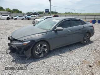 2024 Hyundai Elantra Limited with VIN KMHLN4DJ7RU107248, listed as a Copart auction lot 62458545 with 23,481 mi miles and Salvage title. Bid and sale history available at DreamBid. Image 1.