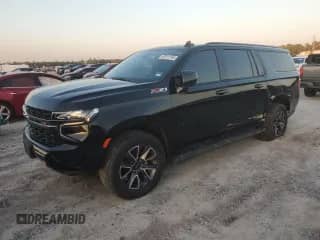 2021 Chevrolet Suburban Z71 with VIN 1GNSKDKD2MR450431, listed as a Copart auction lot 90513745 with 93,897 mi miles and Salvage title. Bid and sale history available at DreamBid. Image 1.