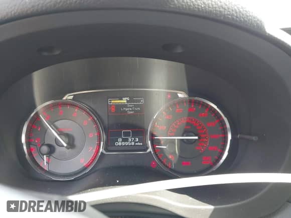 2015 Subaru WRX with VIN JF1VA1A6XF9803064, listed as a IAAI auction lot 43054162 with 89,958 mi miles and . Bid and sale history available at DreamBid. Image 7.