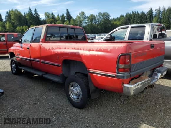 1997 Dodge 2500 with VIN 3B7KF23WXVM500366, listed as a Copart auction lot 66755355 with 167,719 mi miles and Clean title. Bid and sale history available at DreamBid. Image 2.