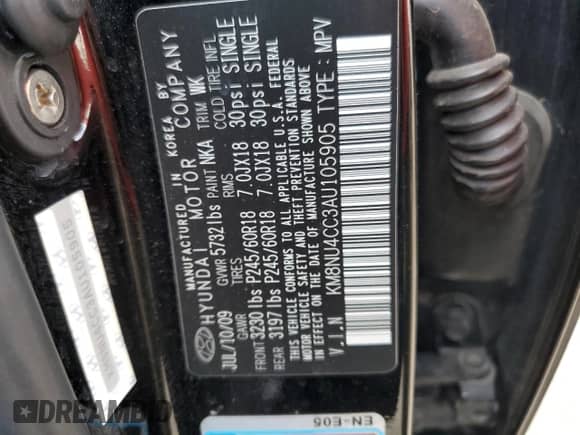 2010 Hyundai Veracruz Limited с VIN KM8NU4CC3AU105905, выставлен на аукционе Copart как лот 80656214 с пробегом 126 688 миль миль и Списание • Salvage title. История ставок и продаж доступна на DreamBid. Изображение 15.