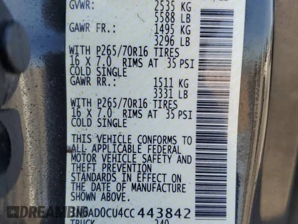 2012 Nissan Frontier SV z VIN 1N6AD0CU4CC443842, wystawiony jako Copart lot #49823795 z przebiegiem 167 703 mil mil oraz Szkoda całkowita • Salvage title. Historia ofert i sprzedaży dostępna na DreamBid. Obrazek 14.