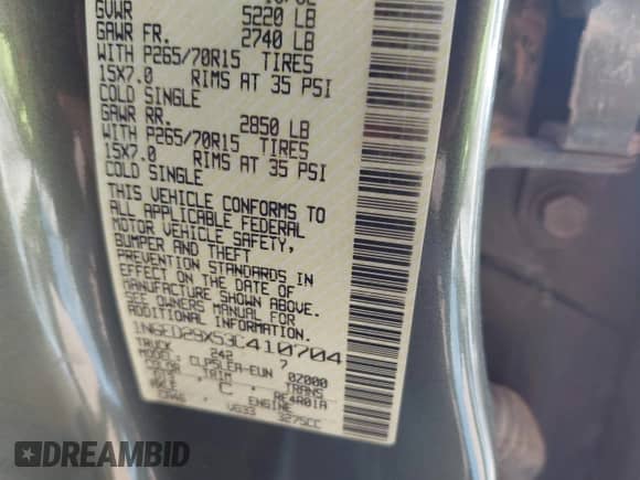 2003 Nissan Frontier XE with VIN 1N6ED29X53C410704, listed as a IAAI auction lot 42590346 with 227,085 mi miles and . Bid and sale history available at DreamBid. Image 9.