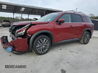 2025 Nissan Pathfinder SL with VIN 5N1DR3CB1SC205359, listed as a Copart auction lot 44582985 with 2,179 mi miles and Salvage title. Bid and sale history available at DreamBid. Image 1.