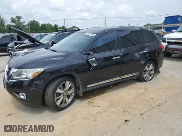 2016 Nissan Pathfinder Platinum with VIN 5N1AR2MMXGC622547, listed as a Copart auction lot 60493925 with 103,367 mi miles and Non repairable. Bid and sale history available at DreamBid. Image 1.