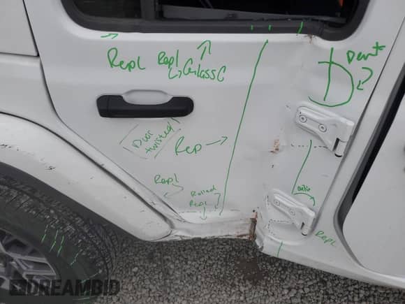 2024 Jeep Wrangler Sahara with VIN 1C4PJXEN0RW124868, listed as a Copart auction lot 56046545 with 18,877 mi miles and Salvage title. Bid and sale history available at DreamBid. Image 10.