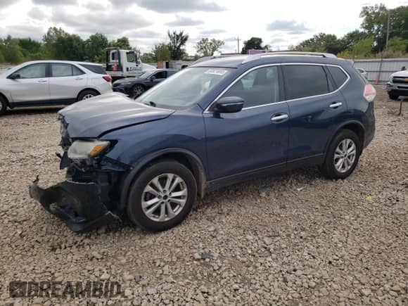 2015 Nissan Rogue SV with VIN KNMAT2MV7FP571711, listed as a Copart auction lot 83821055 with 131,415 mi miles and Salvage title. Bid and sale history available at DreamBid. Image 1.