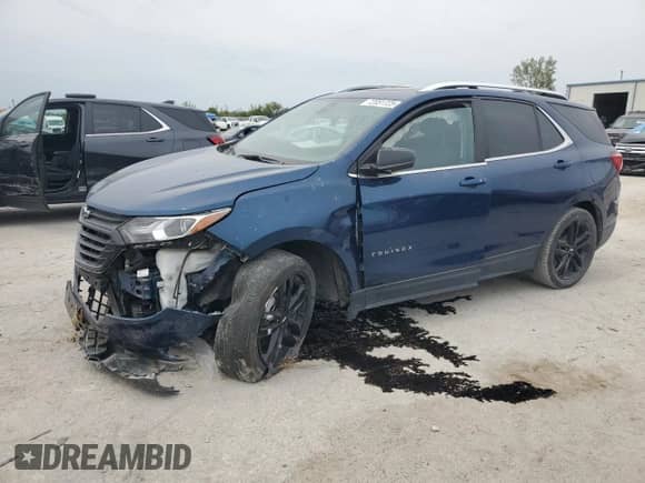 2021 Chevrolet Equinox LT with VIN 3GNAXUEVXML386633, listed as a Copart auction lot 72051725 with 26,877 mi miles and Salvage title. Bid and sale history available at DreamBid. Image 1.