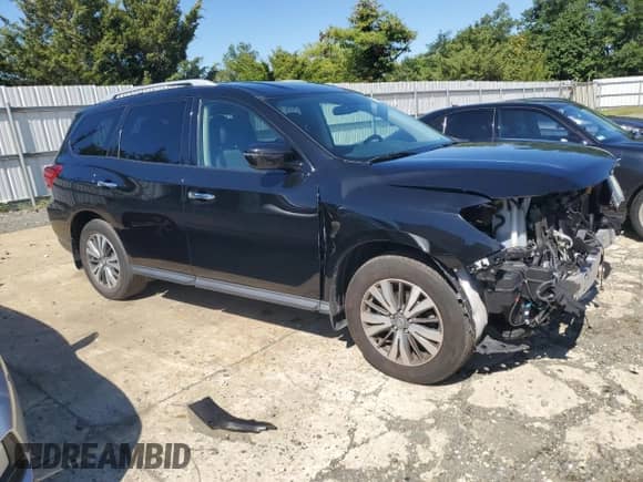 2020 Nissan Pathfinder S with VIN 5N1DR2AM2LC644327, listed as a Copart auction lot 71360575 with 84,612 mi miles and Salvage title. Bid and sale history available at DreamBid. Image 4.