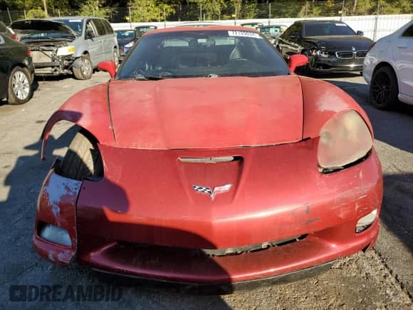 2006 Chevrolet Corvette with VIN 1G1YY25U465130371, listed as a Copart auction lot 72129034 with Not provided miles and Salvage title. Bid and sale history available at DreamBid. Image 5.