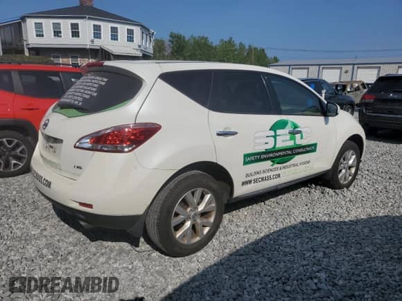 2012 Nissan Murano S with VIN JN8AZ1MW2CW214024, listed as a Copart auction lot 63646075 with 185,828 mi miles and Clean title. Bid and sale history available at DreamBid. Image 3.