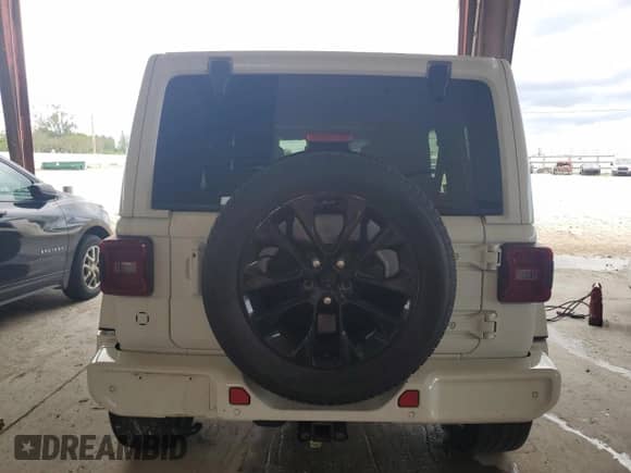 2021 Jeep Wrangler Unlimited Sahara High Altitude with VIN 1C4HJXEG4MW540677, listed as a Copart auction lot 76091414 with Not provided miles and Salvage title. Bid and sale history available at DreamBid. Image 6.