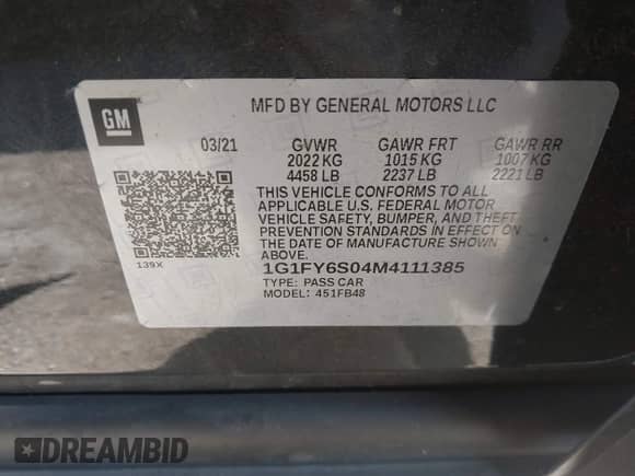 2021 Chevrolet Bolt EV LT с VIN 1G1FY6S04M4111385, выставлен на аукционе IAAI как лот 43150183 с пробегом 39 159 миль миль и . История ставок и продаж доступна на DreamBid. Изображение 9.