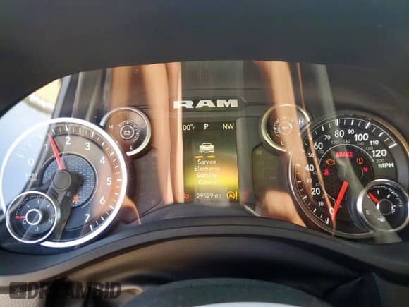 2023 Ram 1500 Lone Star with VIN 1C6SRFFTXPN628560, listed as a Copart auction lot 61192395 with 29,529 mi miles and Salvage title. Bid and sale history available at DreamBid. Image 9.