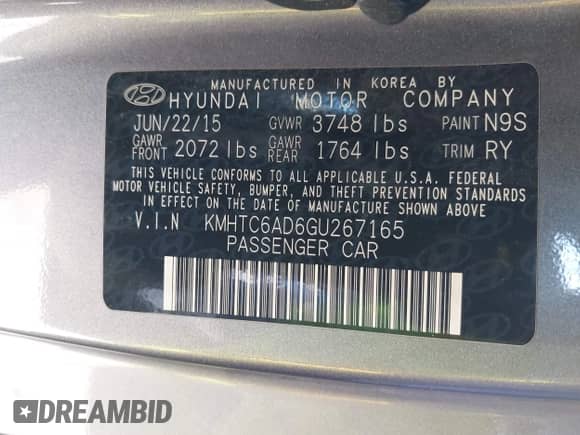 2016 Hyundai Veloster с VIN KMHTC6AD6GU267165, выставлен на аукционе IAAI как лот 43435554 с пробегом 78 417 миль миль и . История ставок и продаж доступна на DreamBid. Изображение 9.