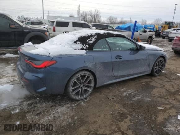 2023 BMW 4 Series 430i xDrive z VIN WBA43AT00PCL57081, wystawiony jako Copart lot #44983365 z przebiegiem 9 821 mil mil oraz Szkoda całkowita • Salvage title. Historia ofert i sprzedaży dostępna na DreamBid. Obrazek 3.