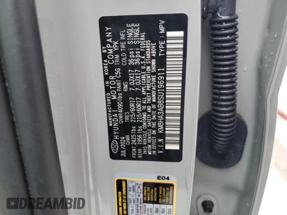 2025 Hyundai Kona SE с VIN KM8HA3AB8SU196911, выставлен на аукционе Copart как лот 66020125 с пробегом 22 503 миль миль и Списание • Salvage title. История ставок и продаж доступна на DreamBid. Изображение 13.