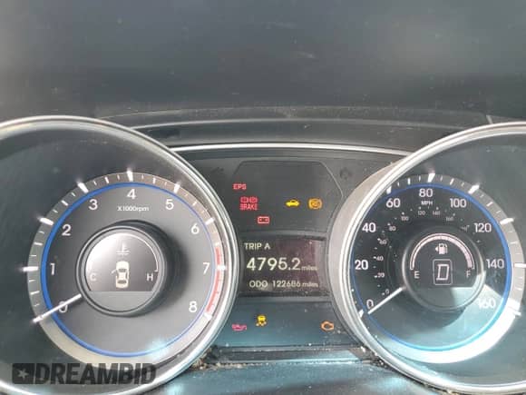 2013 Hyundai Sonata GLS z VIN 5NPEB4AC0DH773298, wystawiony jako Copart lot #64208155 z przebiegiem 154 267 mil mil oraz Szkoda całkowita • Salvage title. Historia ofert i sprzedaży dostępna na DreamBid. Obrazek 9.