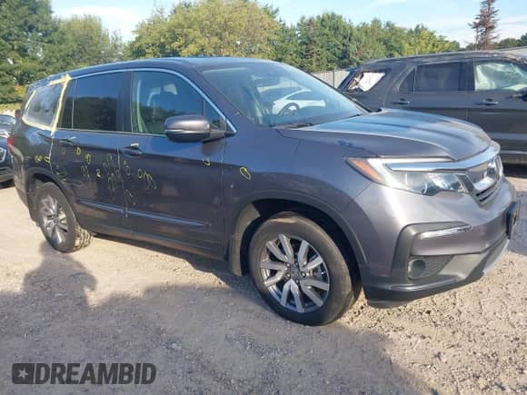 2022 Honda Pilot EX-L with VIN 5FNYF6H54NB099516, listed as a IAAI auction lot 43334754 with 44,731 mi miles and . Bid and sale history available at DreamBid. Image 1.