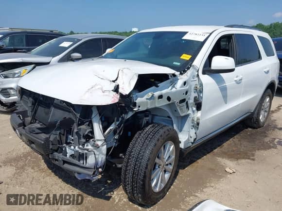 2021 Dodge Durango SXT Plus with VIN 1C4RDJAG0MC878951, listed as a IAAI auction lot 42782231 with 49,261 mi miles and . Bid and sale history available at DreamBid. Image 2.