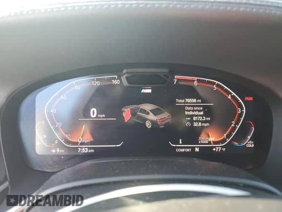 2020 BMW 7 Series 750i xDrive z VIN WBA7U2C09LBM61908, wystawiony jako Copart lot #61581595 z przebiegiem 76 556 mil mil oraz Szkoda całkowita • Salvage title. Historia ofert i sprzedaży dostępna na DreamBid. Obrazek 9.