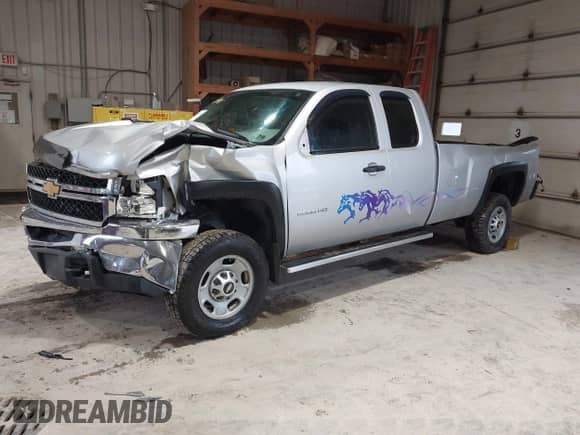 2012 Chevrolet Silverado 2500HD Work Truck with VIN 1GC2KVCG9CZ158457, listed as a IAAI auction lot 42458428 with 212,261 mi miles and . Bid and sale history available at DreamBid. Image 2.