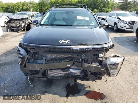 2024 Hyundai Kona Limited с VIN KM8HECA35RU154137, выставлен на аукционе Copart как лот 59574375 с пробегом 10 951 миль миль и Списание • Salvage title. История ставок и продаж доступна на DreamBid. Изображение 5.