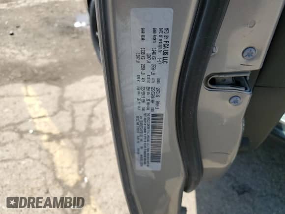 2017 Dodge Journey GT with VIN 3C4PDCEGXHT581161, listed as a Copart auction lot 56472595 with 114,542 mi miles and Salvage title. Bid and sale history available at DreamBid. Image 13.