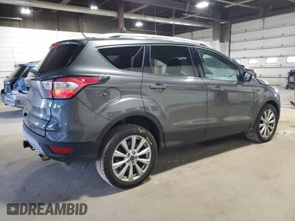 2017 Ford Escape Titanium with VIN 1FMCU9J92HUB60786, listed as a Copart auction lot 81855945 with 145,530 mi miles and Salvage title. Bid and sale history available at DreamBid. Image 3.