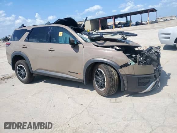 2023 Nissan Pathfinder Rock Creek with VIN 5N1DR3BD8PC262555, listed as a Copart auction lot 62089025 with Not provided miles and Non repairable. Bid and sale history available at DreamBid. Image 4.